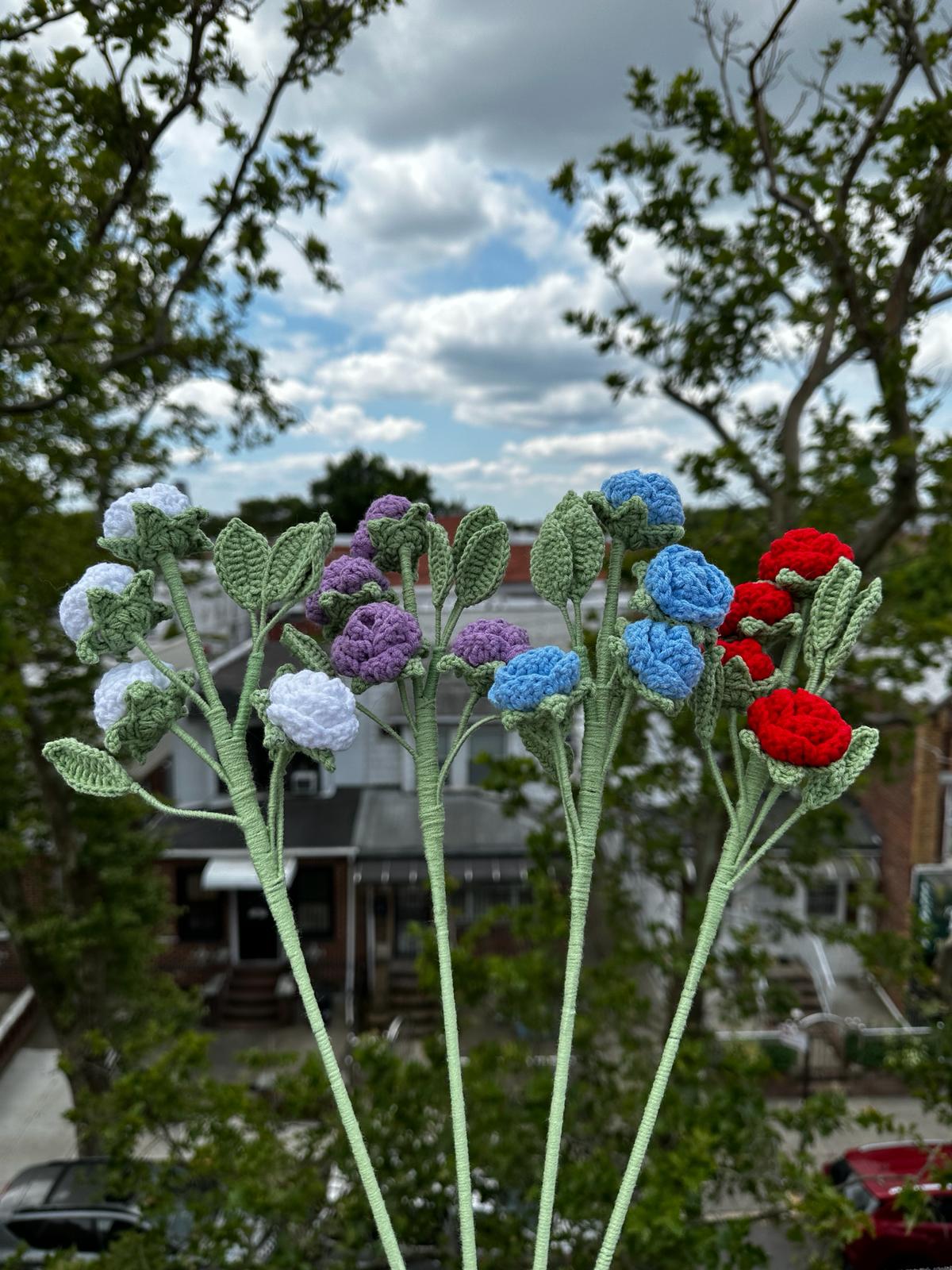 Crochet Spray Roses